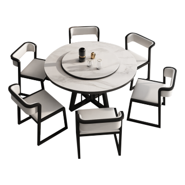 Tavolo da pranzo rotondo multifunzionale di lusso moderno